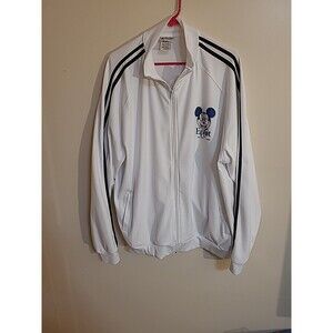 Disney Epcot Full Zip Jacket 2XL White Walt Disney World Mickey Mouse Mens (N30)